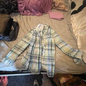 Plaid Button-Up Shirt